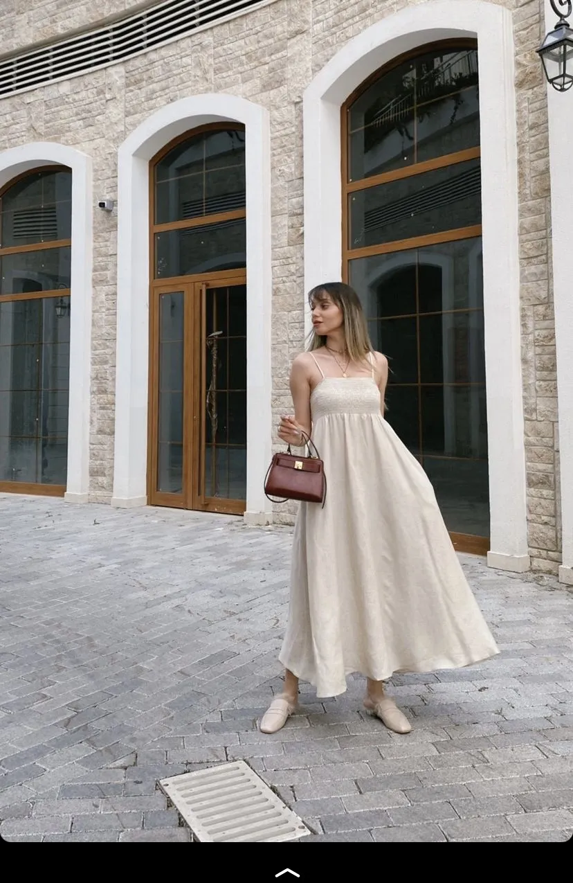 ''DIANA'' Dress - Beige