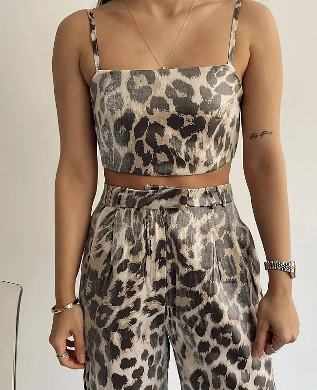 Crop Top- Animal Print