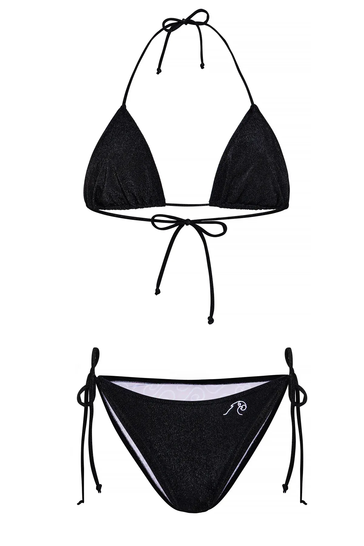 "DAME" Triangle - Side string Bikini (Black)