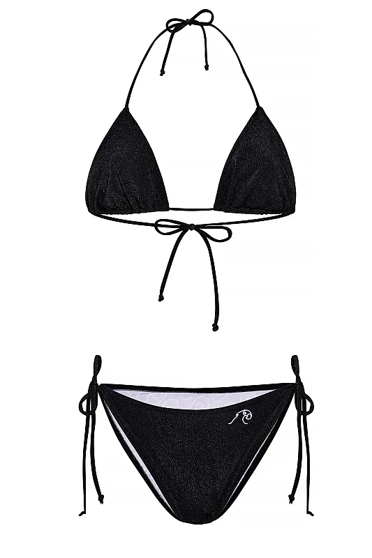"DAME" Triangle - Side string Bikini (Black)