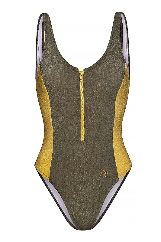 "PRINCESS" One-piece zipper front (Gold - Savannah)
