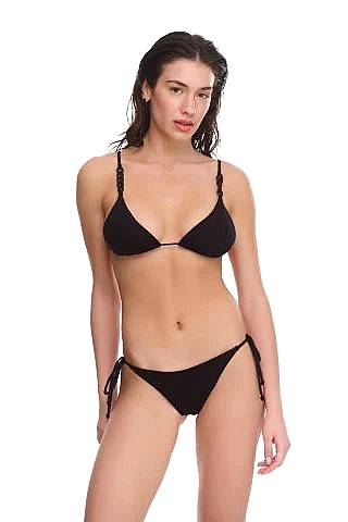 Triangle chain detail - Side string Bikini (Black) 'IBIZA'