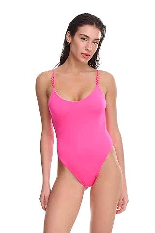One piece strap chain detail (Fuchsia Fluo) 'IBIZA' €75,00