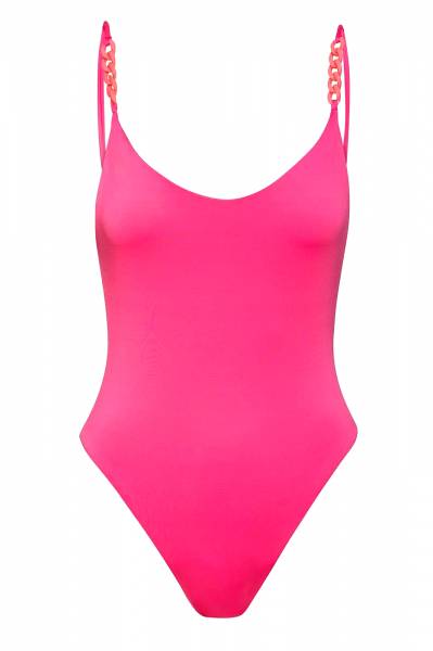 One piece strap chain detail (Fuchsia Fluo) 'IBIZA' €75,00