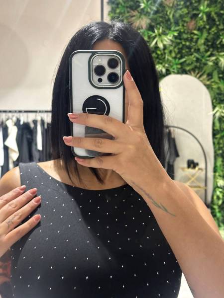 Strass me out bodysuit black