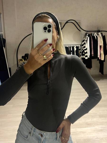 Elan bodysuit grey